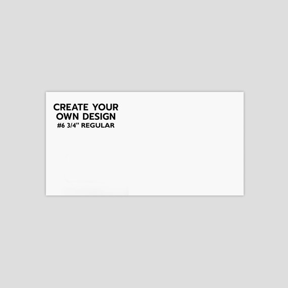 white envelope with customizable text area